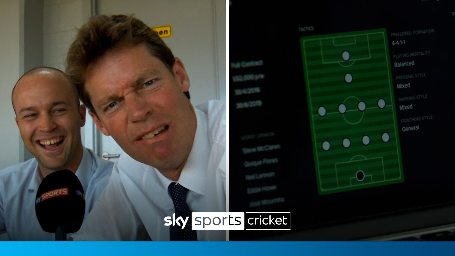 Jose Mourinho or Mike Bassett? Trott's love for Football Manager!