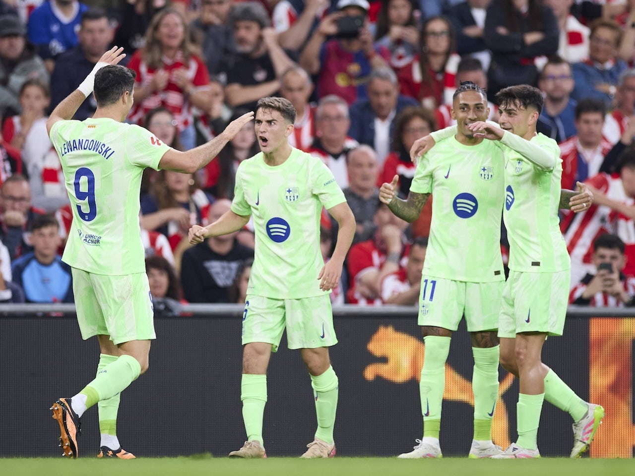 Athletic Bilbao 0-3 Barcelona: Highlights, man of the match, stats as Robert Lewandowski hits brace for La Liga champions