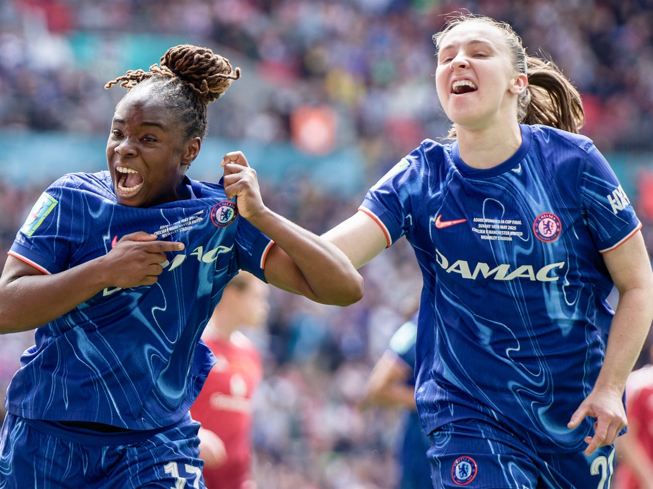 Chelsea 3-0 Man United: Blues achieve invincibility as Sandy Baltimore lights up Women's FA Cup final