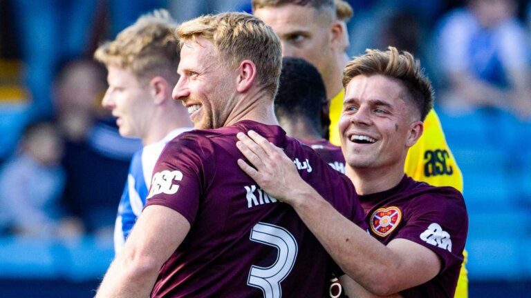 Ten-player Hearts beat Killie with absent McInnes set to switch