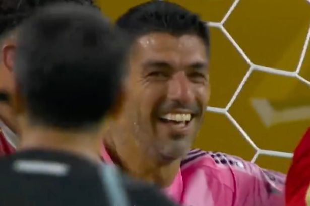 Luis Suarez bursts out laughing as Lionel Messi endures frustrating start to Club World Cup
