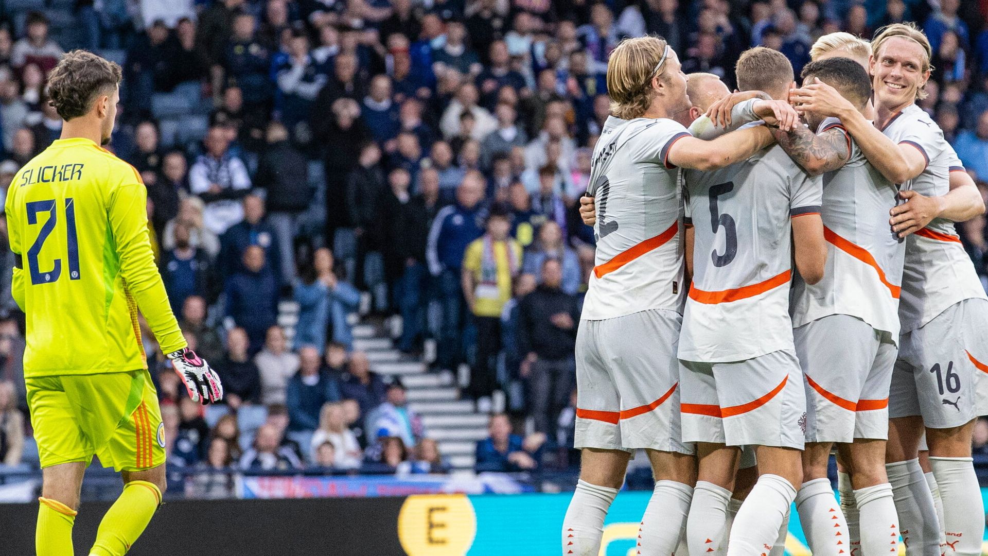 Scotland fall to Iceland after keeper Slicker's nightmare debut