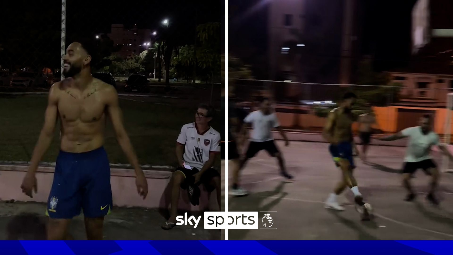 Cunha shows off skills in street football in hometown Joao Pessoa!