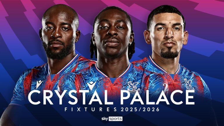 Crystal Palace fixtures: Eagles start at Chelsea live on Sky