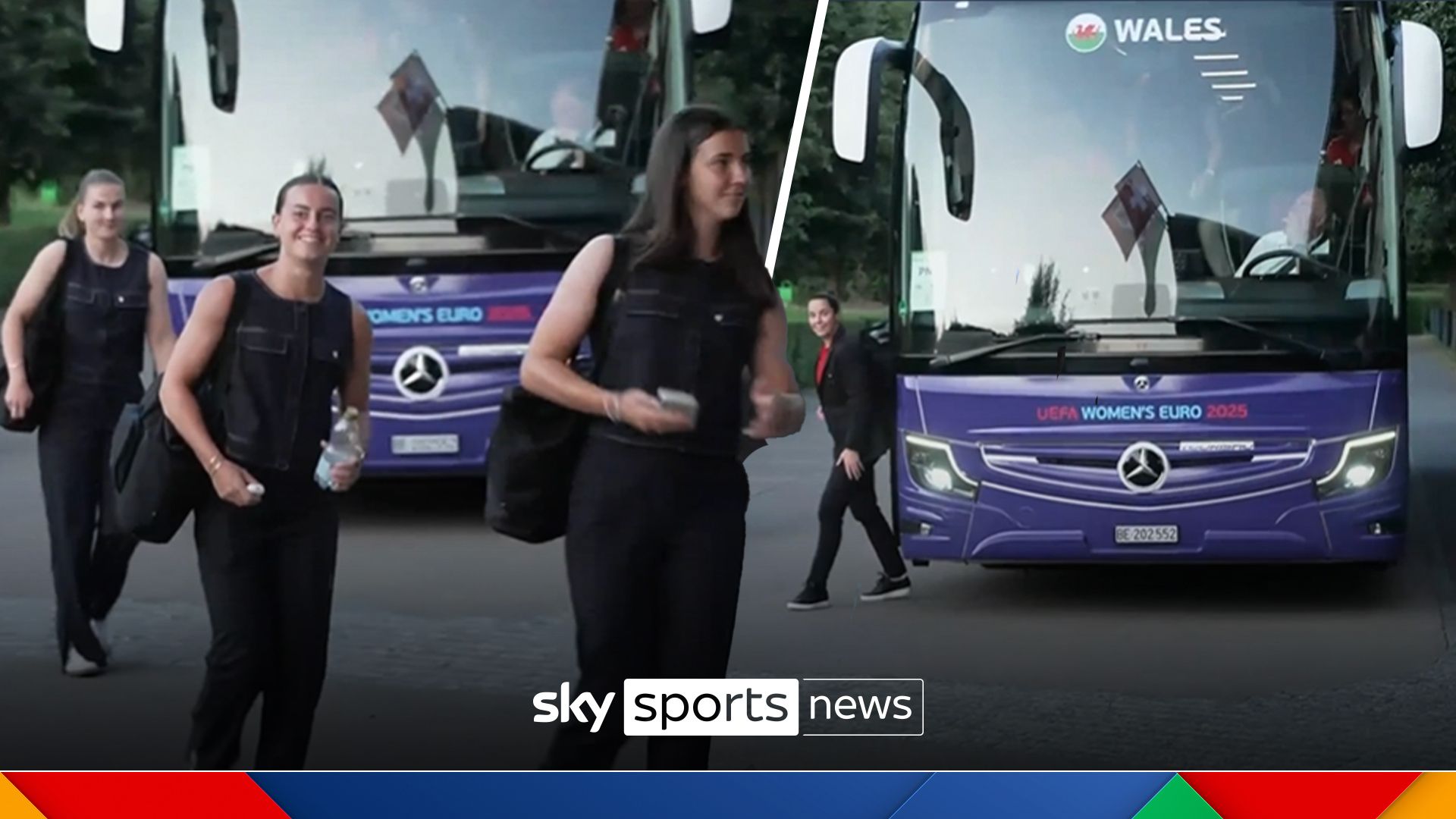 Women's Euro 2025 latest: Wales land in Switzerland with England arriving on Monday