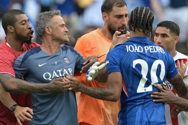 Luis Enrique responds to hitting Chelsea’s Joao Pedro as he’s warned of MONTH-LONG ban