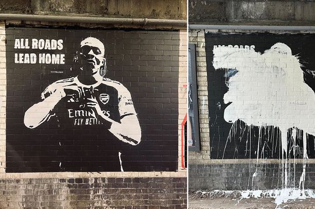 Eberechi Eze mural ruined after star snubs Tottenham transfer for Arsenal