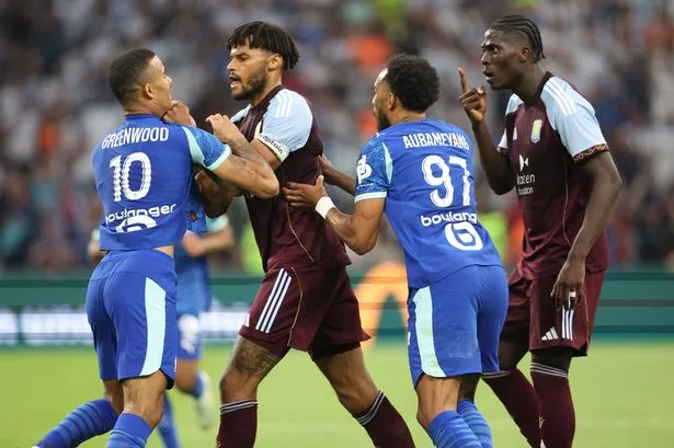 Tyrone Mings grabs Mason Greenwood by scruff of neck after flashpoint in friendly