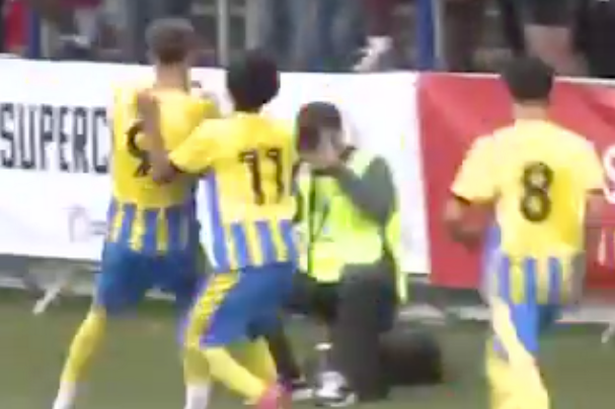 Wayne Rooney watches on as youngster copies iconic celebration in win over son Kai