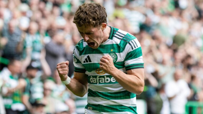 Celtic hit woodwork four times but start title defence with narrow win
