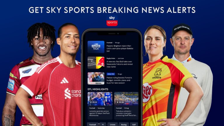 Sign up to Sky Sports push alerts