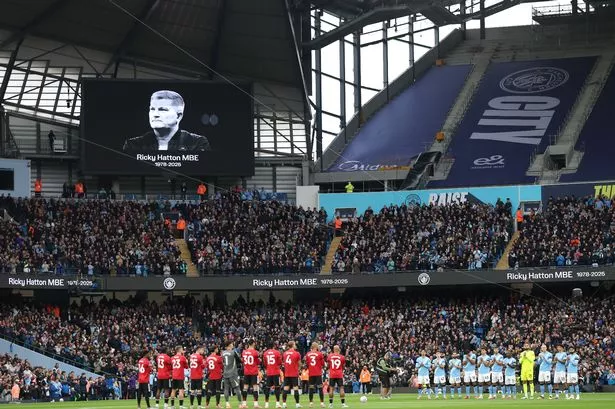 Emotional Ricky Hatton tribute paid before Manchester derby after boxing legend’s death